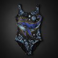 TITAN Women's One-Piece Swimsuit Cosmic Whale Queen Crown Edition