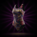 TITAN Women's Athletic Bodysuit - Crown Edition tattoo-style artwork