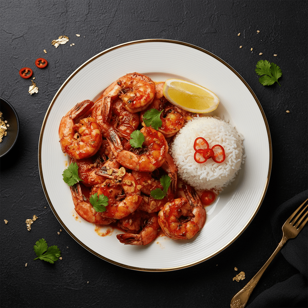 TITAN Mozambican Piri Piri Prawn Seafood Lunch Plate