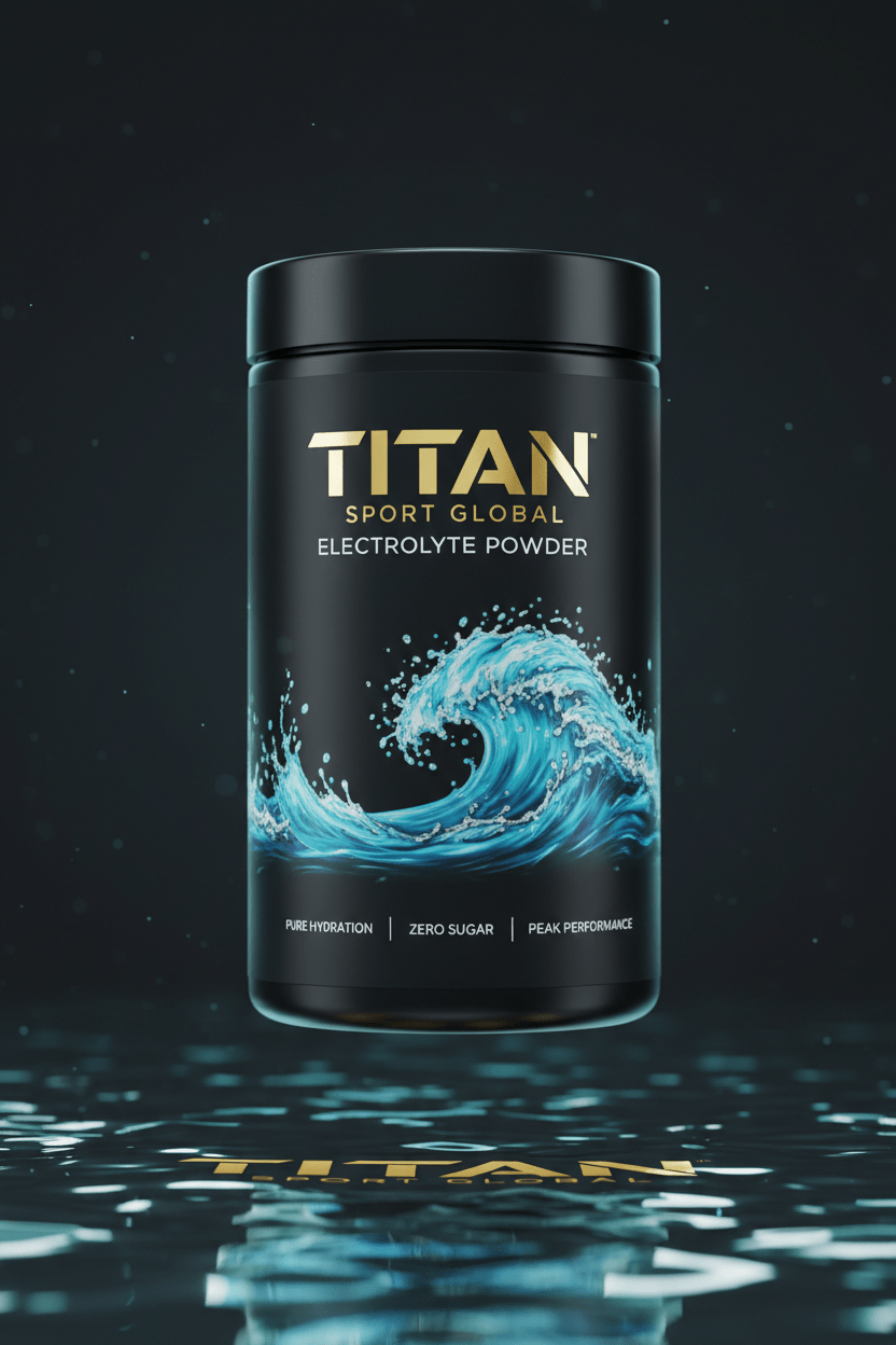 TITAN Electrolyte Powder — Aqua Wave Hydration Design Supplement Container