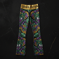 TITAN Crown Edition Tattoo Art Mayan Jaguar Flare Leggings Women's Athletic Bottoms