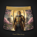 TITAN Silla Kingdom Tiger Empress Women's Cozy Boxer Shorts Crown Edition — tiger in Silla Kingdom empress armor anime art on matte black
