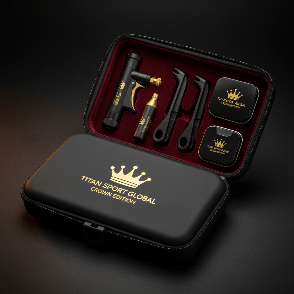 TITAN Crown Bike Repair Kit CO2 Tyre & Puncture Set