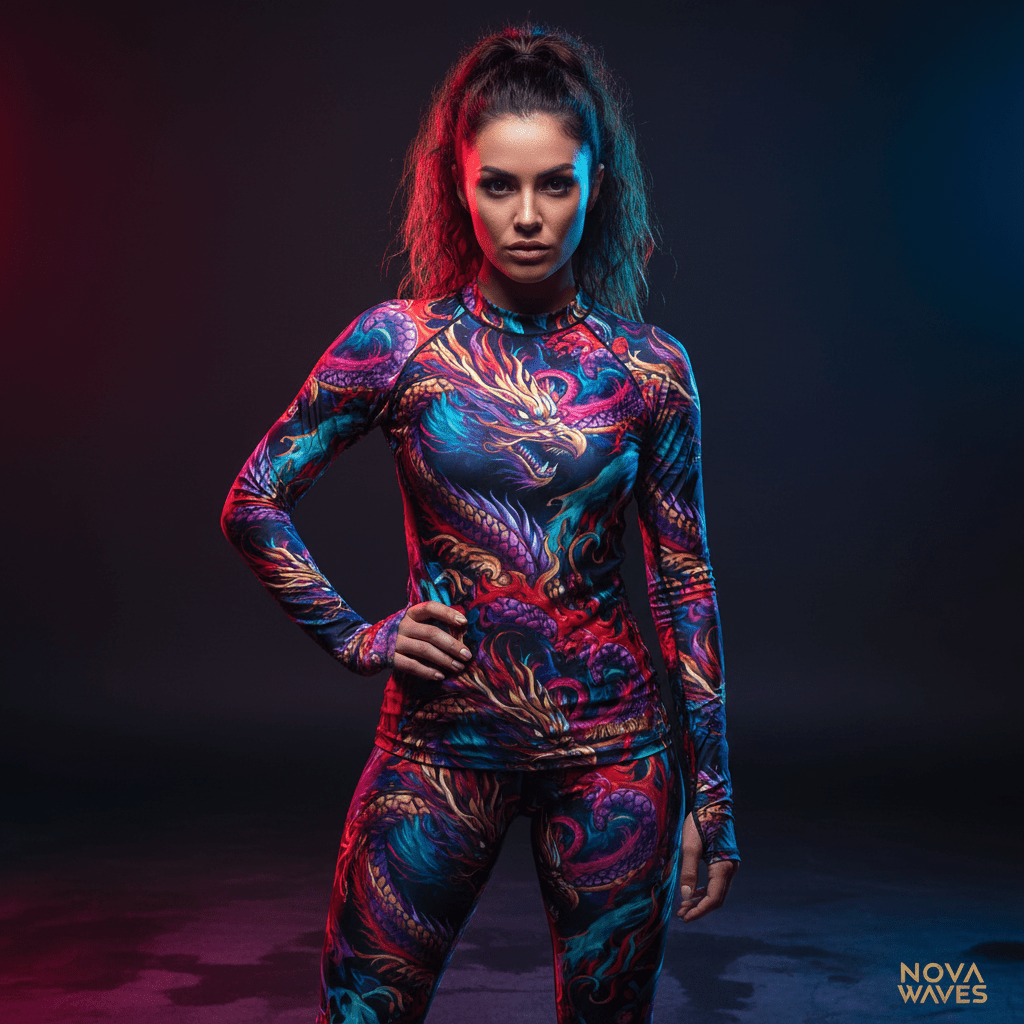 TITAN Women's Rash Guard — Dragon Phoenix