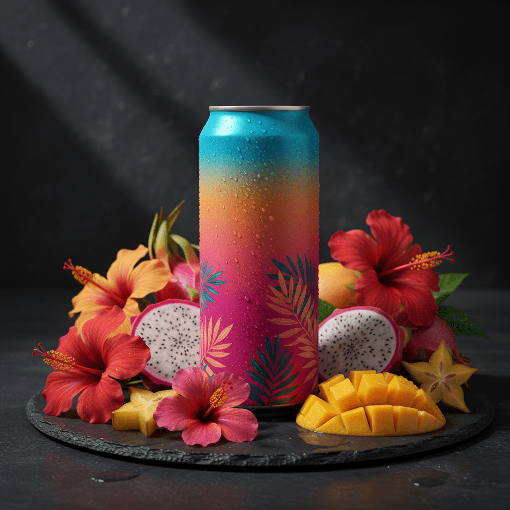 TITAN Protein Collagen Drink – Tropical Hibiscus, premium product photography