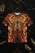 TITAN Men's Tiger Flame Crown Performance Shirt flat lay King SWAG Edition