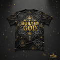 TITAN Men's Performance Tee Built By God Crown Edition flat lay