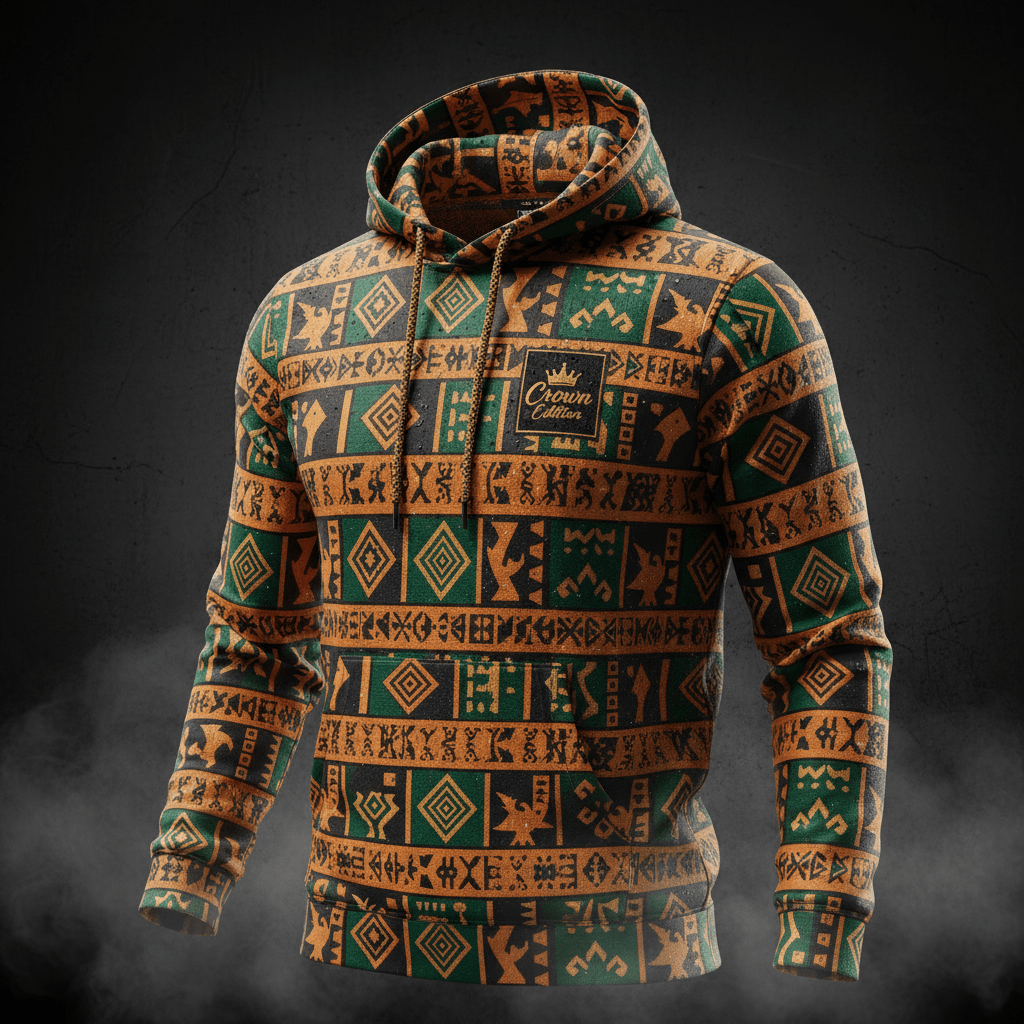 TITAN West African Adinkra Pullover Hoodie — Sankofa Edition