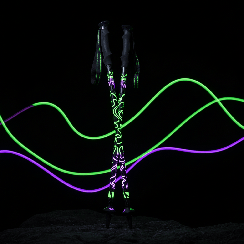 TITAN All-Terrain Trekking Poles Glow Swag Design