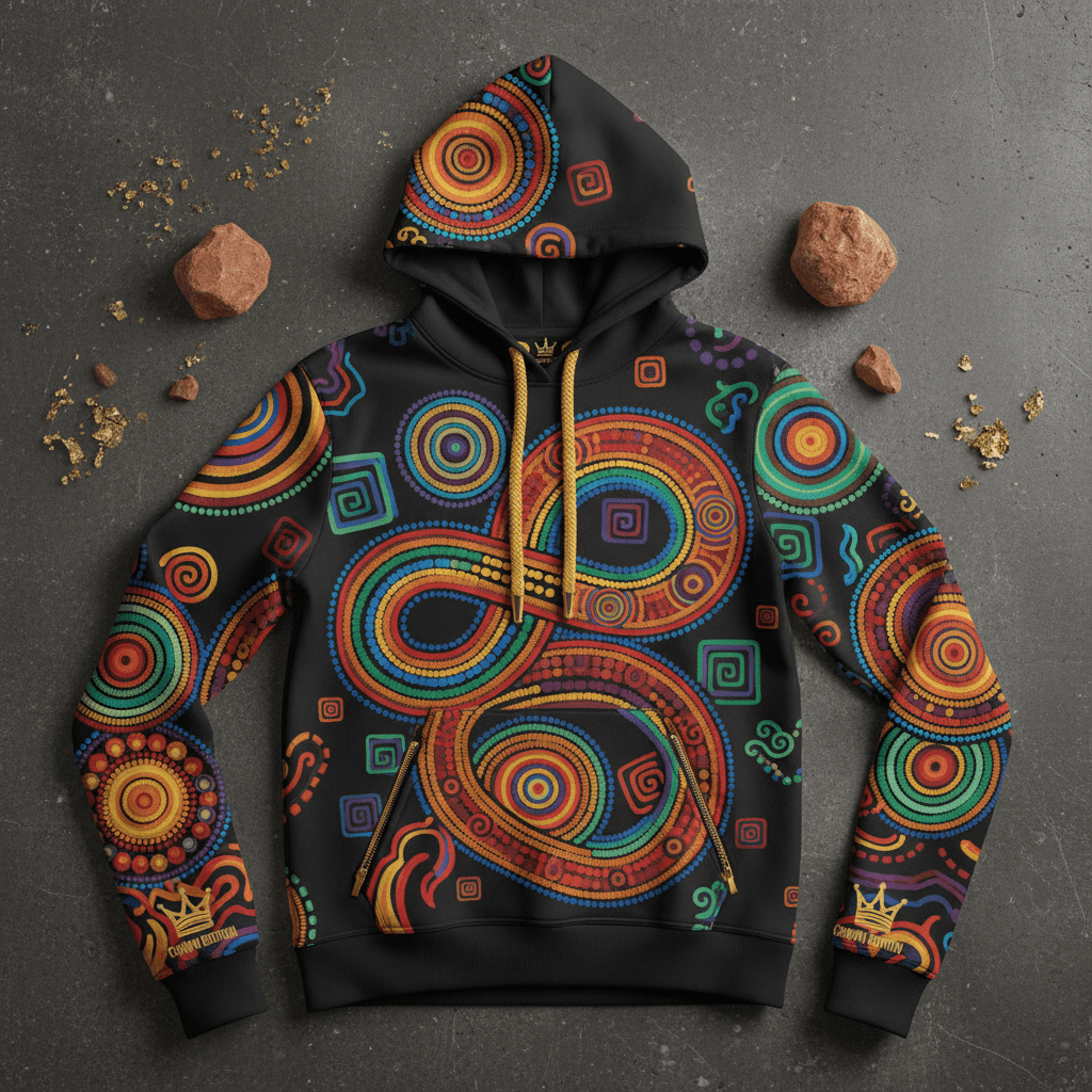 TITAN Women's Dreamtime Rainbow Serpent Hoodie — Yidaki Edition