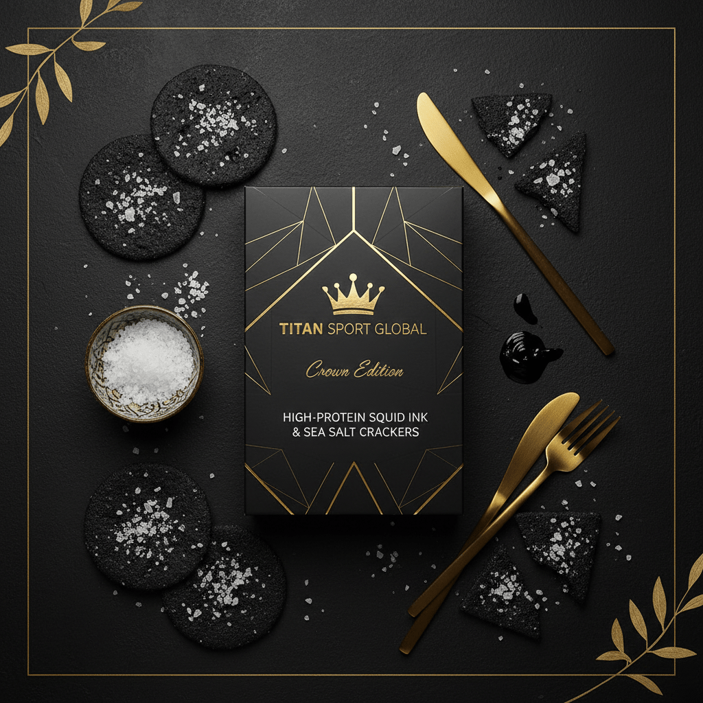 TITAN High-Protein Squid Ink & Sea Salt Crown Cracker Pack
