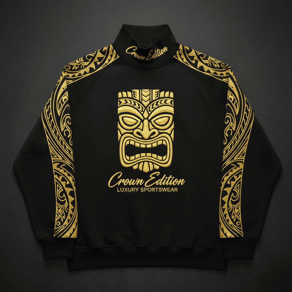TITAN Polynesian Tiki Crewneck Turtleneck — Mana Edition