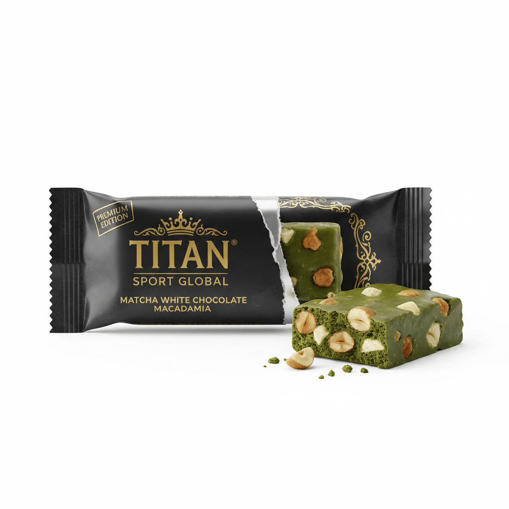 Crown Edition Matcha White Chocolate Macadamia Mega Bar — matte black gold foil wrapper
