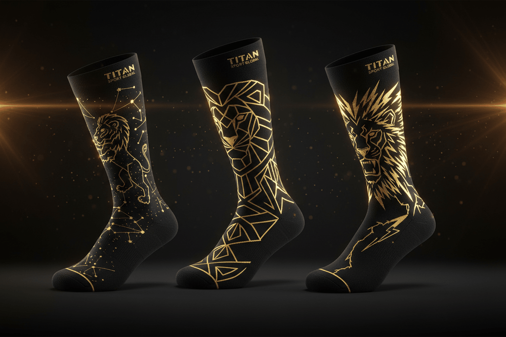 TITAN Gold Lion 3-Pattern Compression Socks 3-Pack