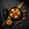 TITAN Crown Spanish Garlic Shrimp and Paella high-protein fish weekly monthly meal plan bundle