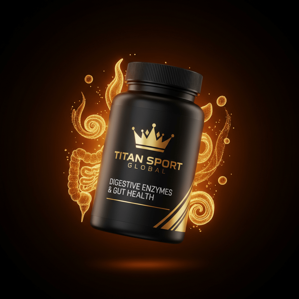 TITAN SPORT GLOBAL digestive enzymes supplement bottle