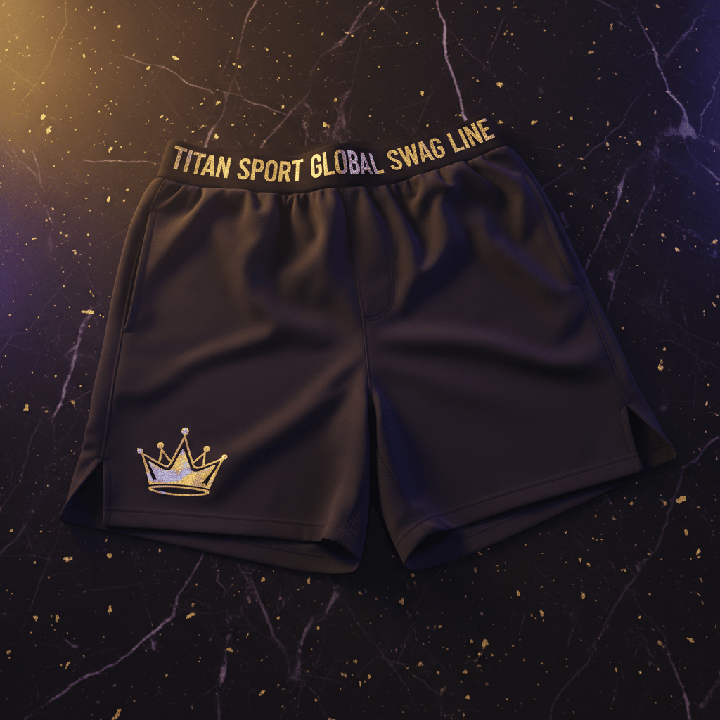 TITAN Men's Crown Summer Shorts SWAG LINE Black Gold