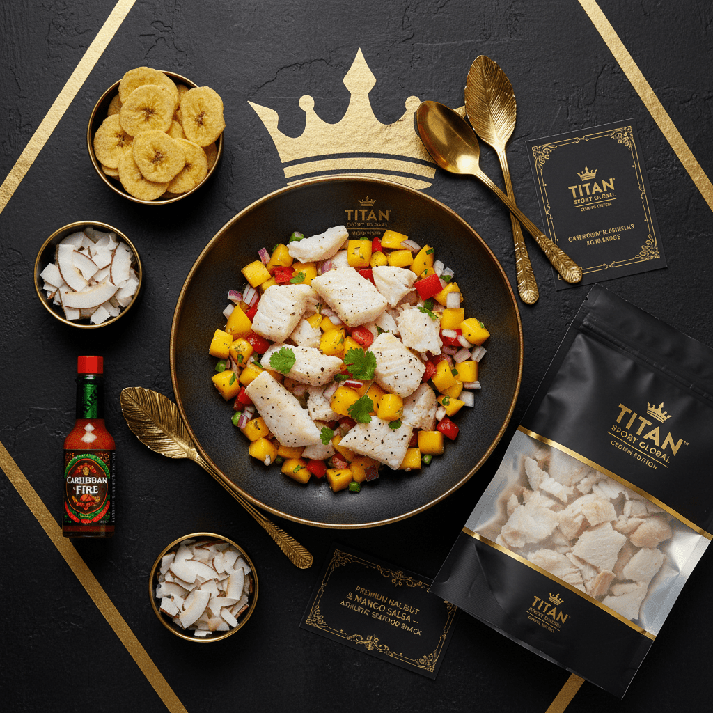 TITAN High-Protein Halibut & Mango Salsa Snack Pack