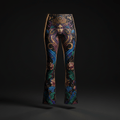 TITAN Women's Flare Leggings - Celestial Goddess Crown Edition Design