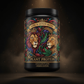 TITAN Plant Protein Blend Chocolate Crown Edition — bold tattoo-style artwork