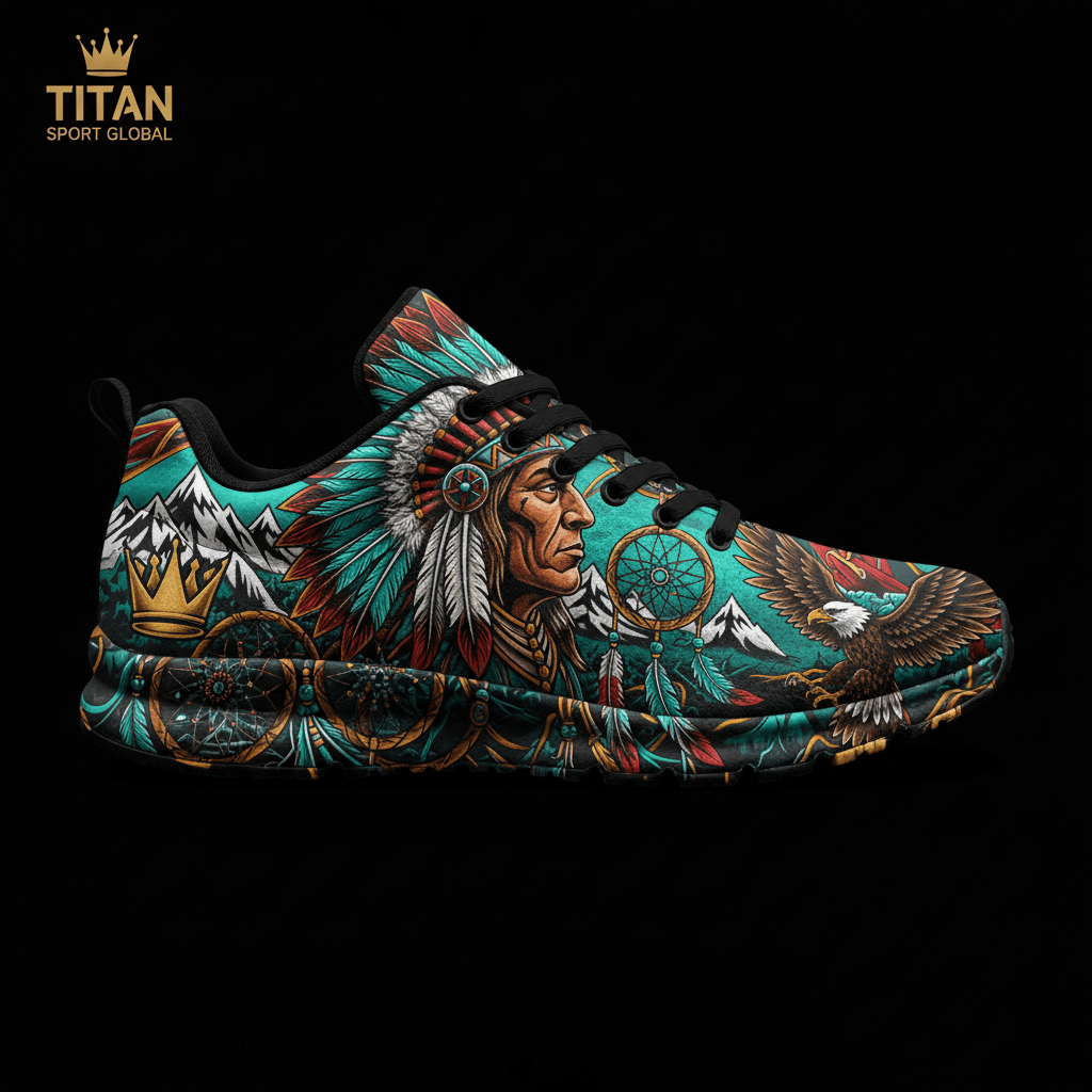TITAN Crown Edition Color Spirit Chief Men's Running Shoe Color Tattoo Art