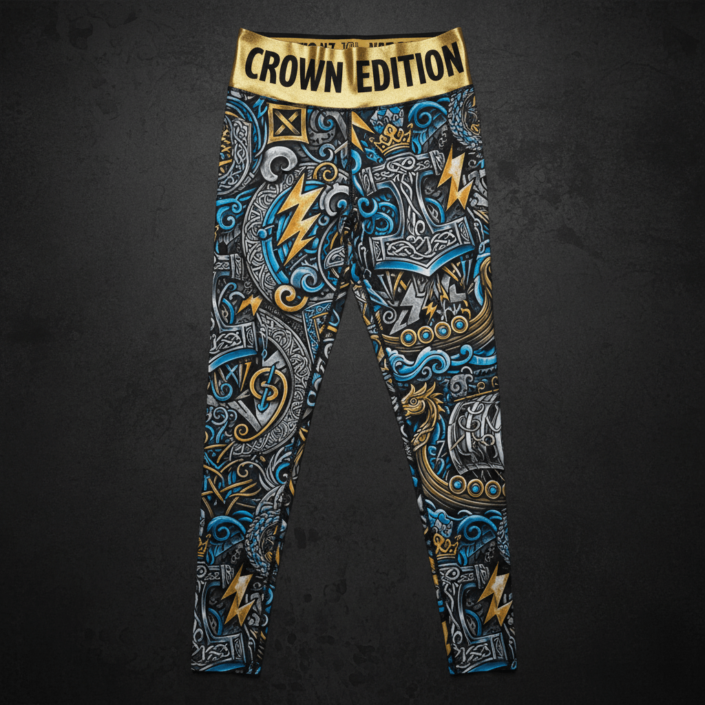 TITAN Crown Edition Tattoo Art Mjolnir Leggings Women's Athletic Bottoms