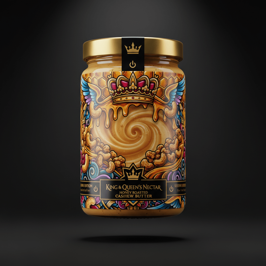 TITAN Cashew Butter Honey Roasted — Crown Edition bold tattoo-style artwork