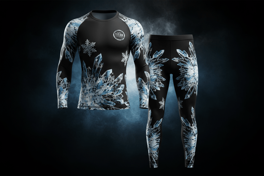 TITAN Compression Base Layer Set — Ice Frost Crystal Design