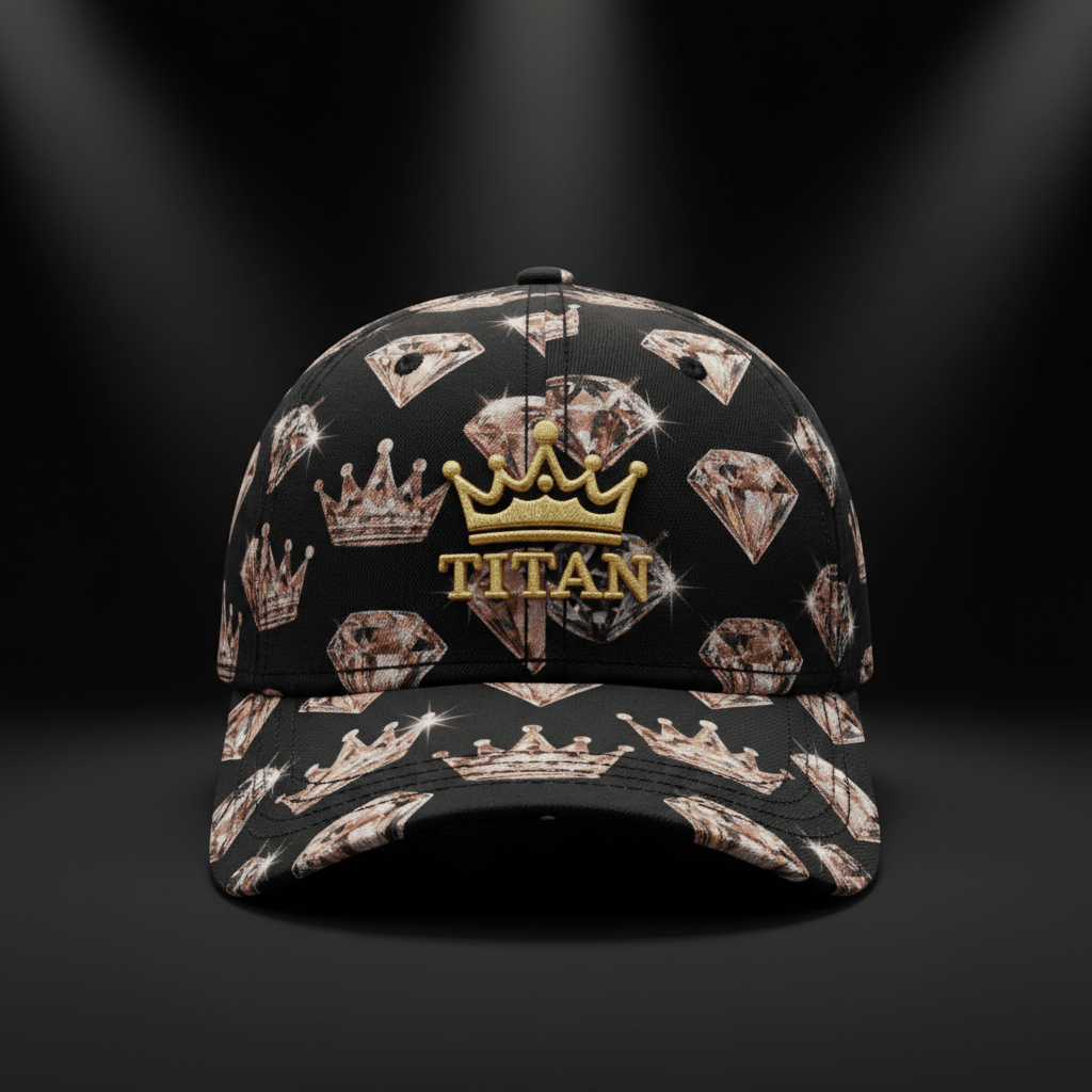 TITAN Dad Hat — Rose Gold Diamond Crown
