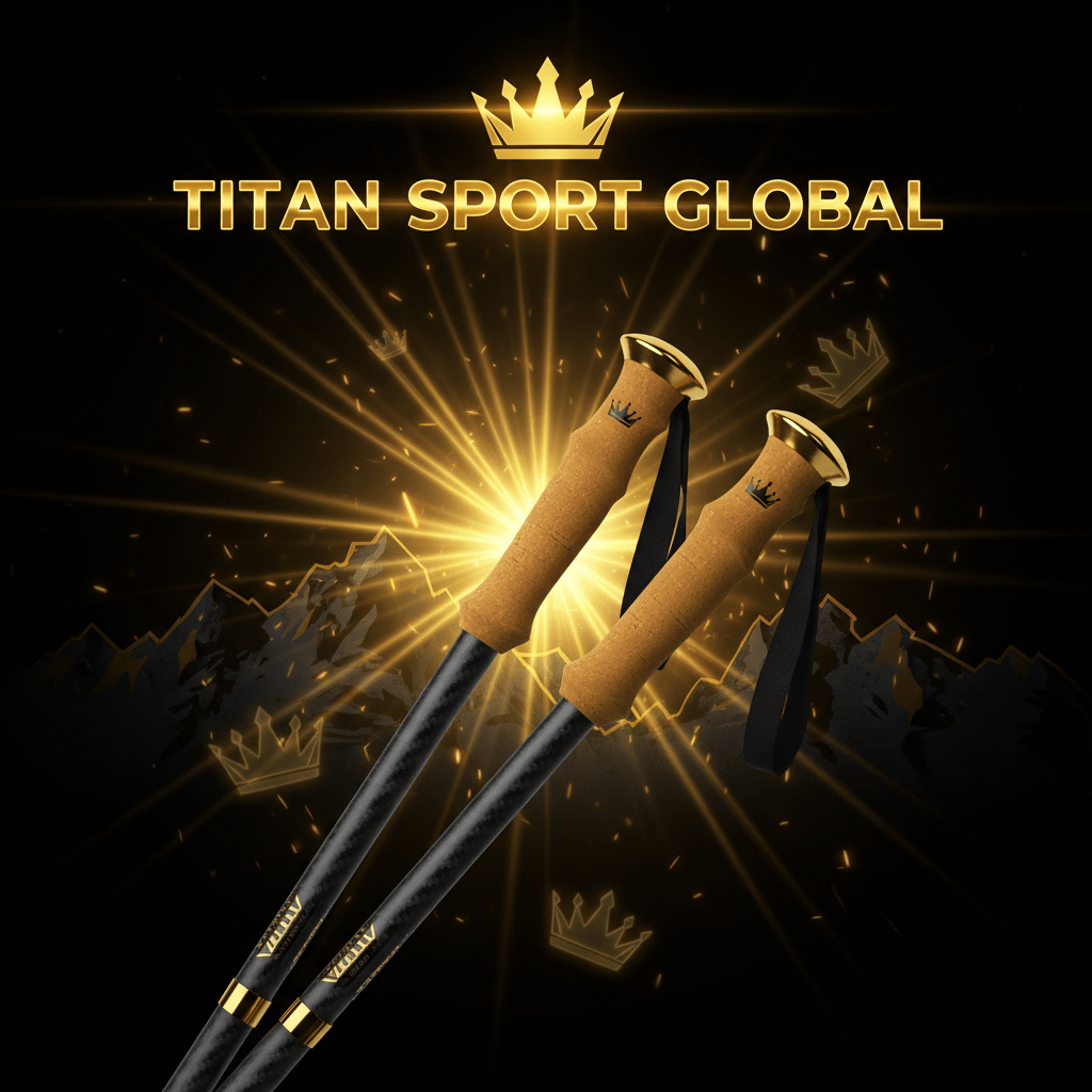 TITAN SPORT GLOBAL pro trekking poles carbon fiber collapsible pair