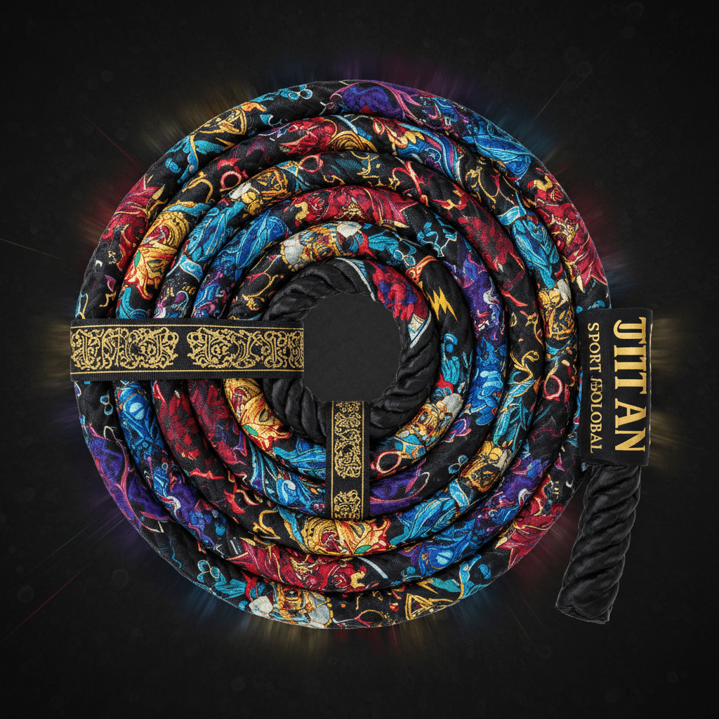 TITAN Pro Battle Rope — Bold Crown Edition tattoo-style artwork