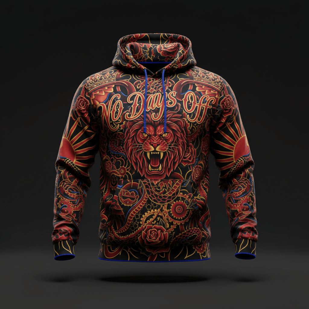 Men's Hoodie — No Days Off — Crown Edition