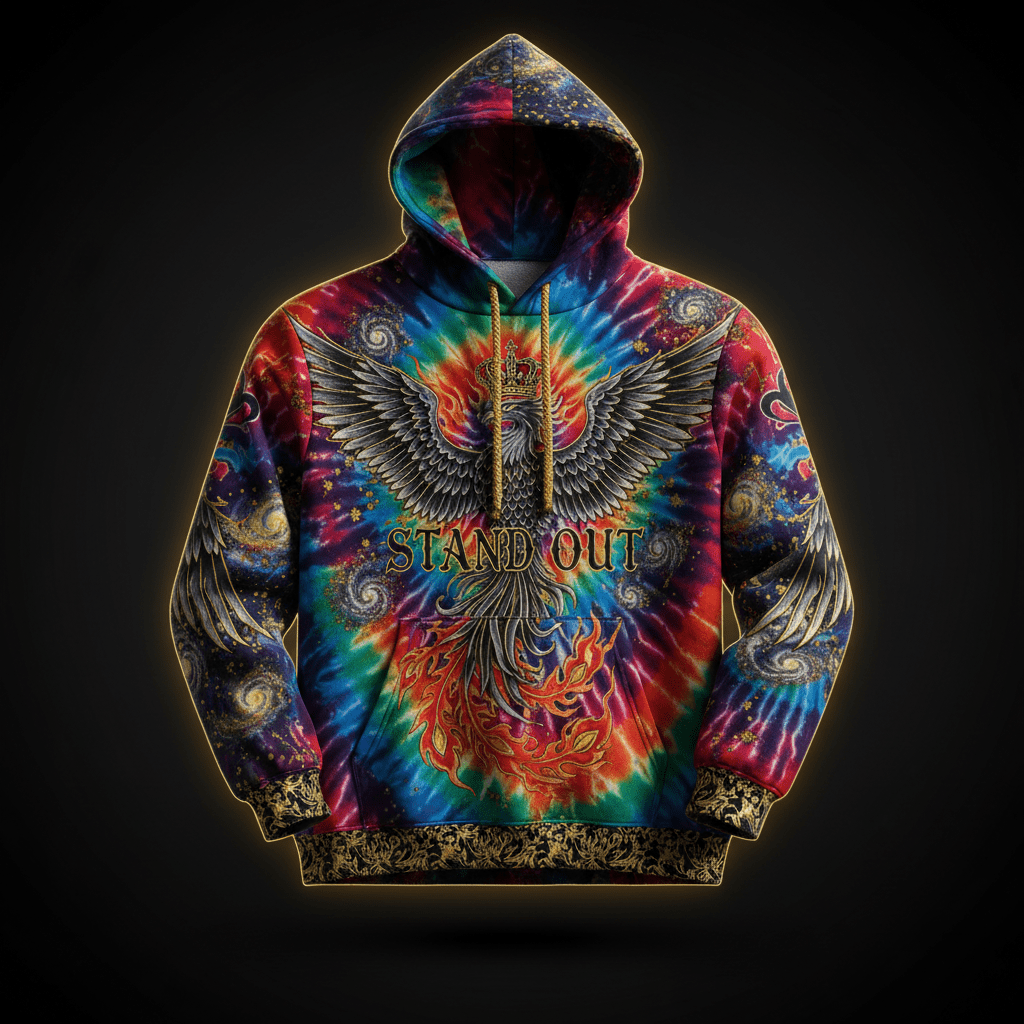 TITAN Unisex Tie-Dye Hoodie - Stand Out Crown Edition Design