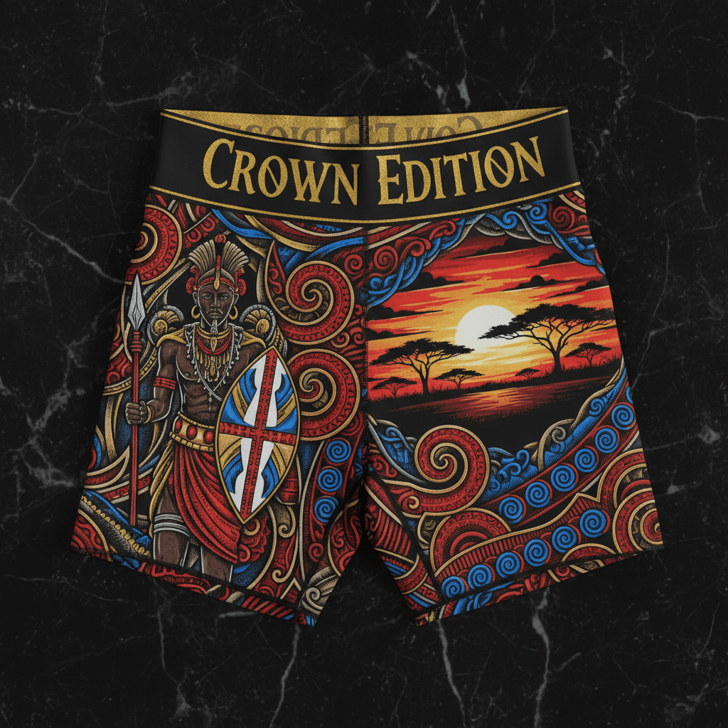 TITAN Crown Edition Tattoo Art Maasai Compression Shorts Women's Athletic Bottoms