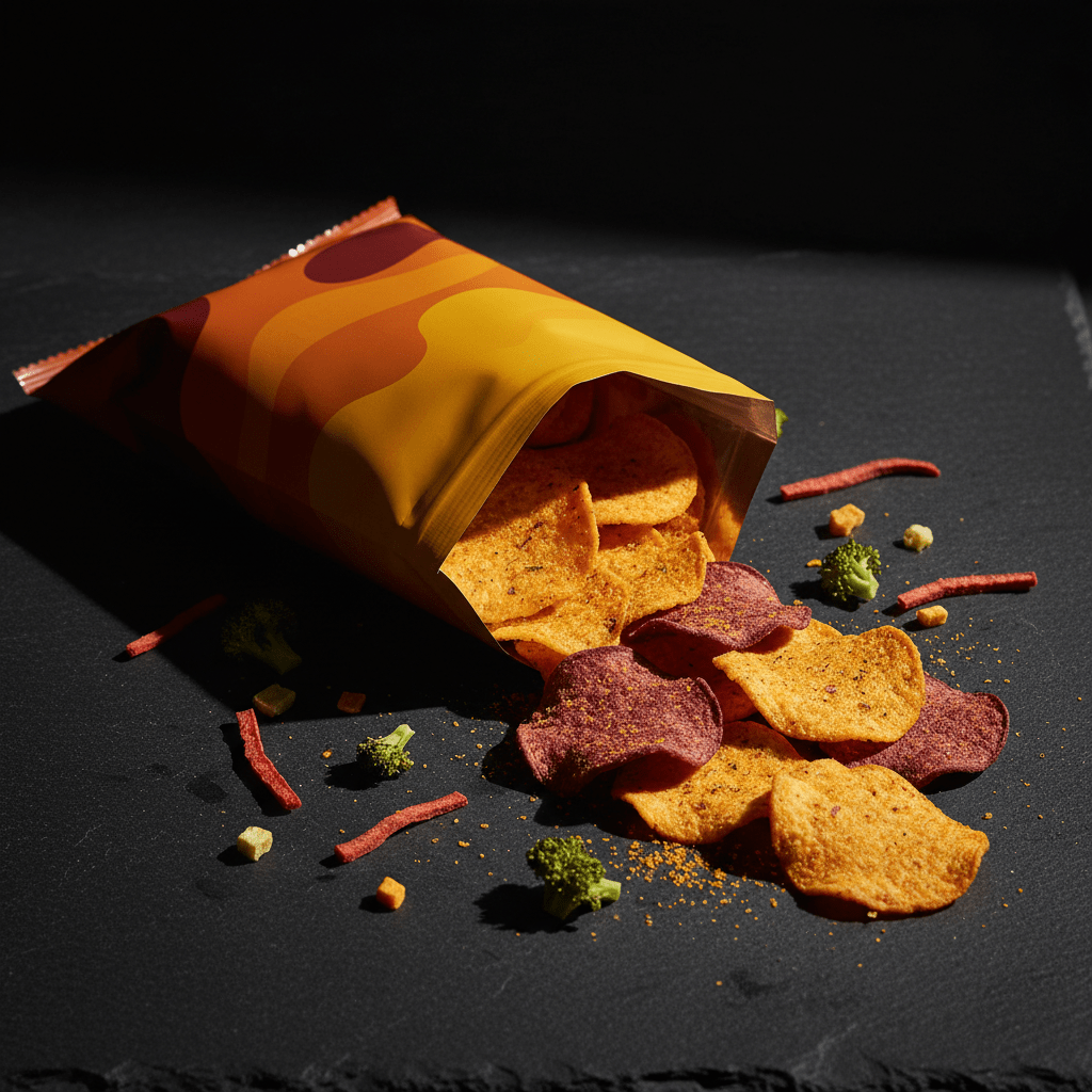 TITAN Protein Veggie Chips – Nacho Cheese, premium product photography