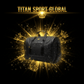 TITAN SPORT GLOBAL swim bag with gold crown branding on dark background