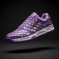 TITAN Crown Edition Diamond Queen Women's Tennis Shoe white electric purple holographic crystal lattice design