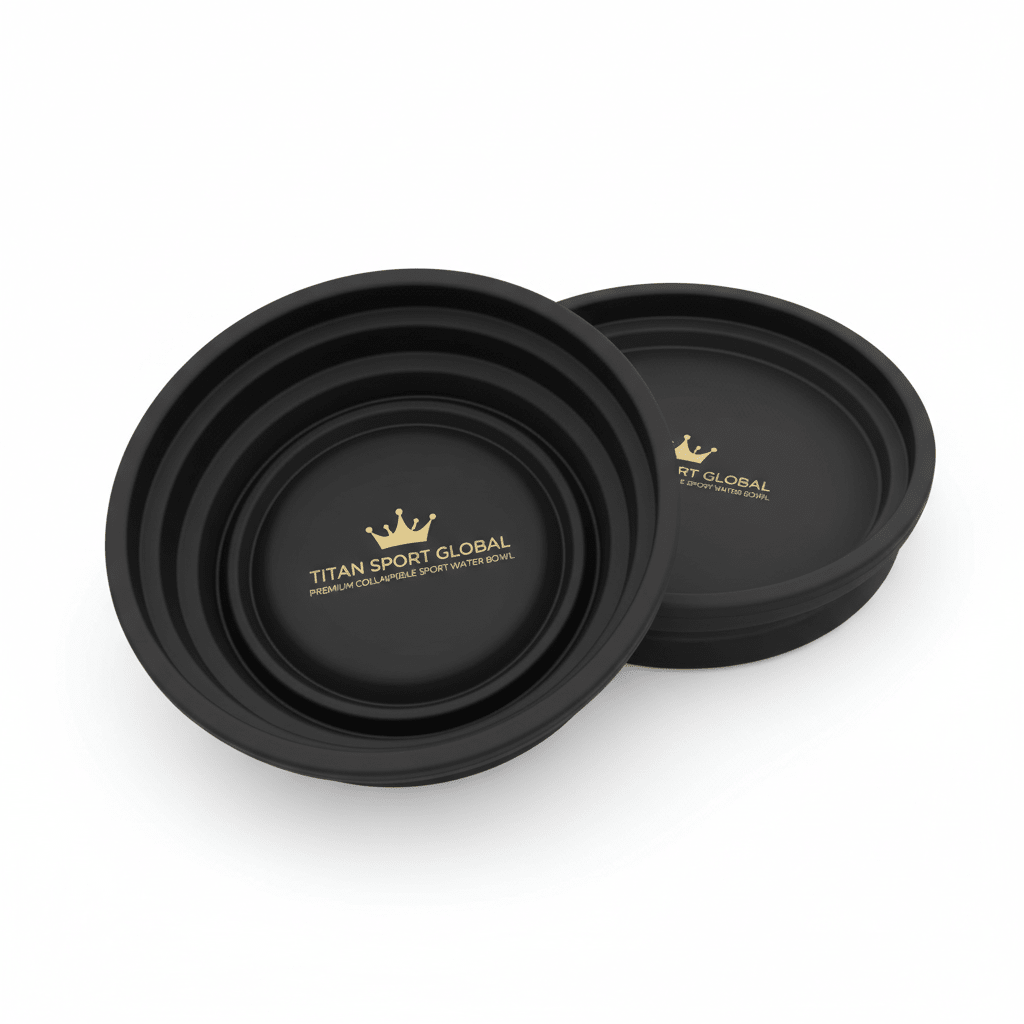 TITAN Sport Collapsible Pet Water Bowl — Hydration Kit for Active Dogs & Cats