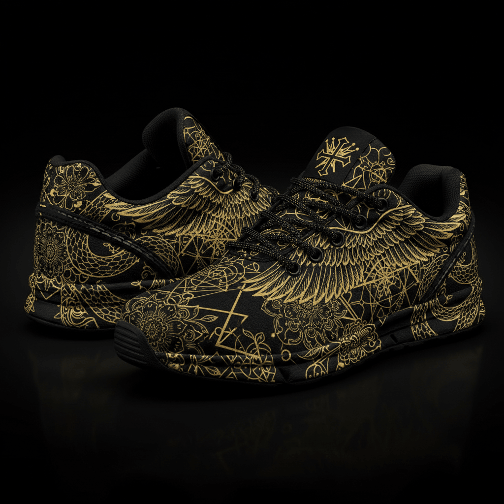 TITAN Crown Edition Sacred Geometry Men's Training Shoe Tattoo Art