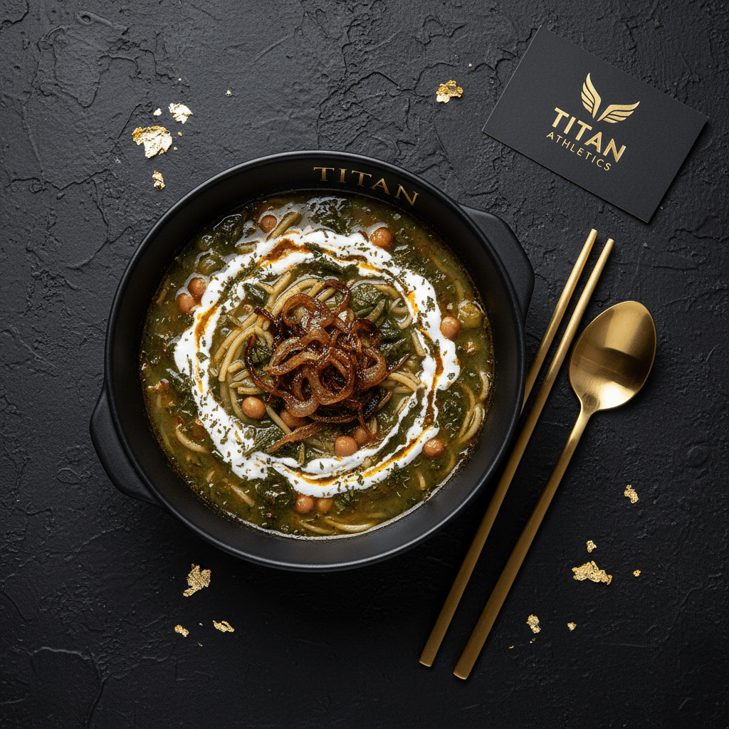TITAN Iranian Vegan Ash Reshteh Noodle Herb Soup Breakfast