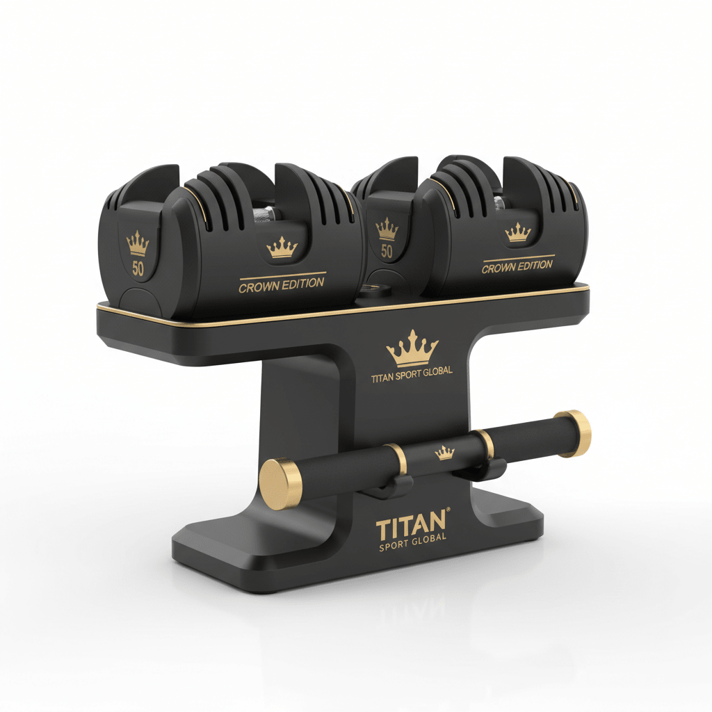 TITAN All-In-One Adjustable Dumbbell & Barbell Home Gym Set — Crown Edition