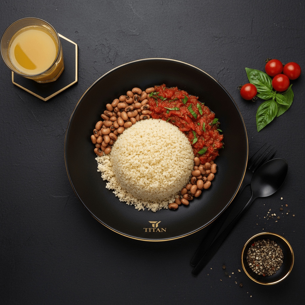 TITAN Ivorian Vegan Attieké & Black-Eyed Pea Breakfast Bowl