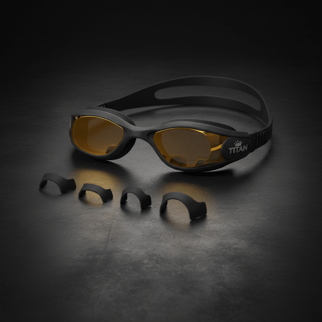TITAN Swim Goggles - Anti-Fog UV Protection Racing Goggles