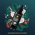 TITAN Coconut Aminos Soy-Free Sauce Crown Edition — bold tropical graphic poster art