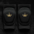 TITAN Volleyball Knee Pad Sleeves Crown Edition matte black gold crown logo integrated foam padding compression pair