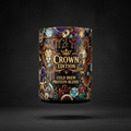 TITAN Protein Coffee Cold Brew Blend — Crown Edition bold tattoo-style artwork