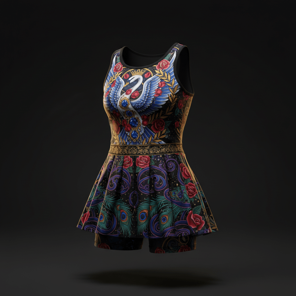 TITAN Women's Tennis Dress - Swan Queen Crown Edition Design
