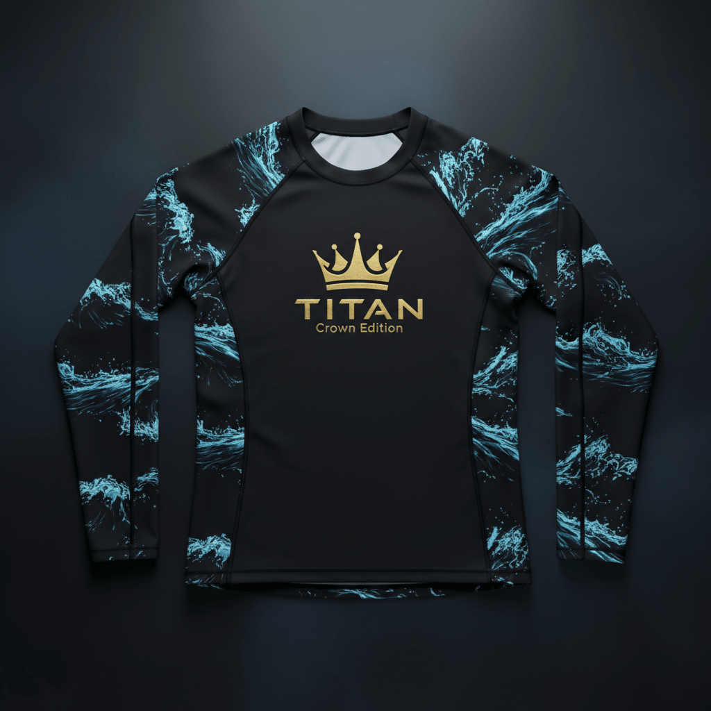 TITAN Rash Guard — Long Sleeve UPF 50+ Athletic Swim & MMA Shirt