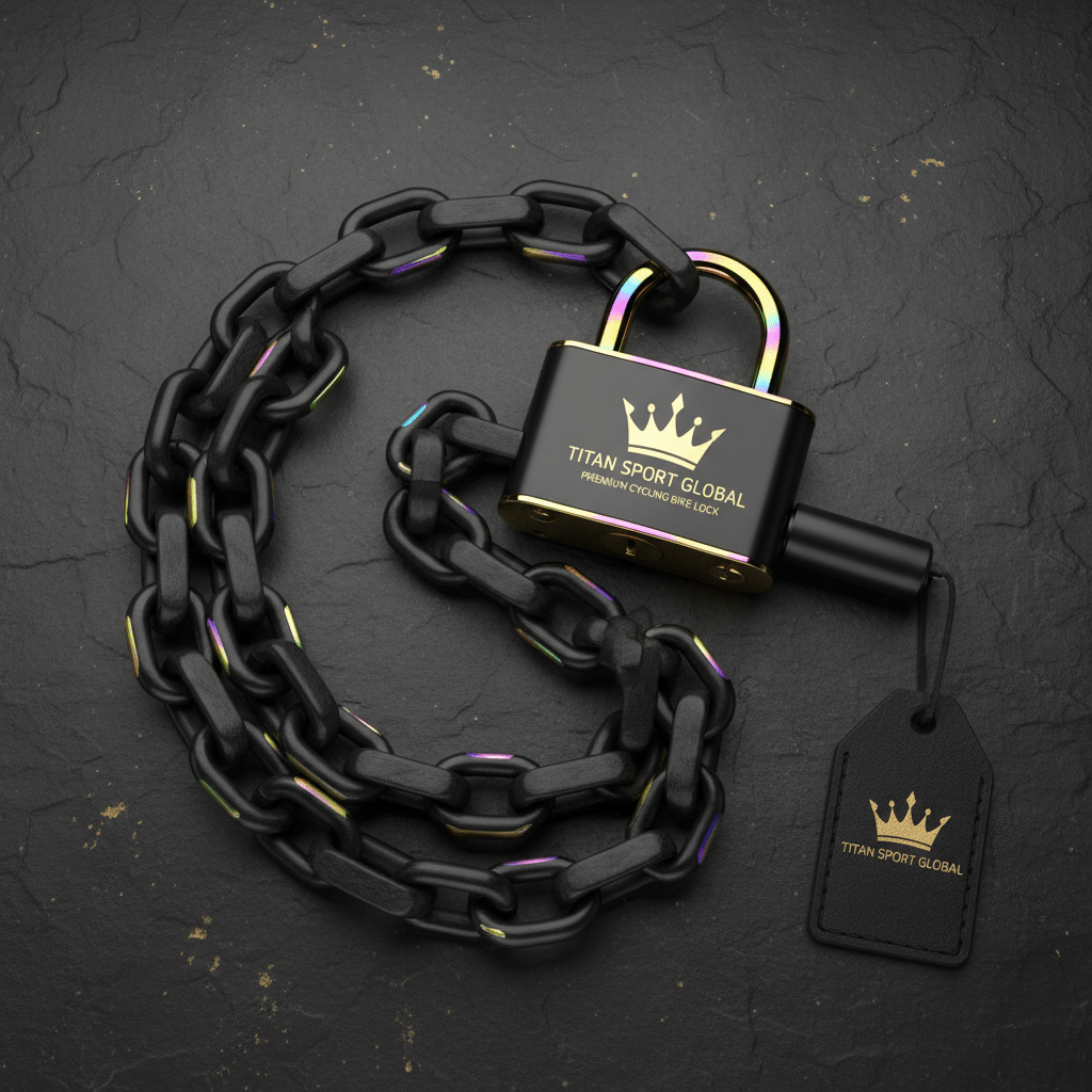 TITAN Crown Edition Cycling Bike Lock Matte Black Gold