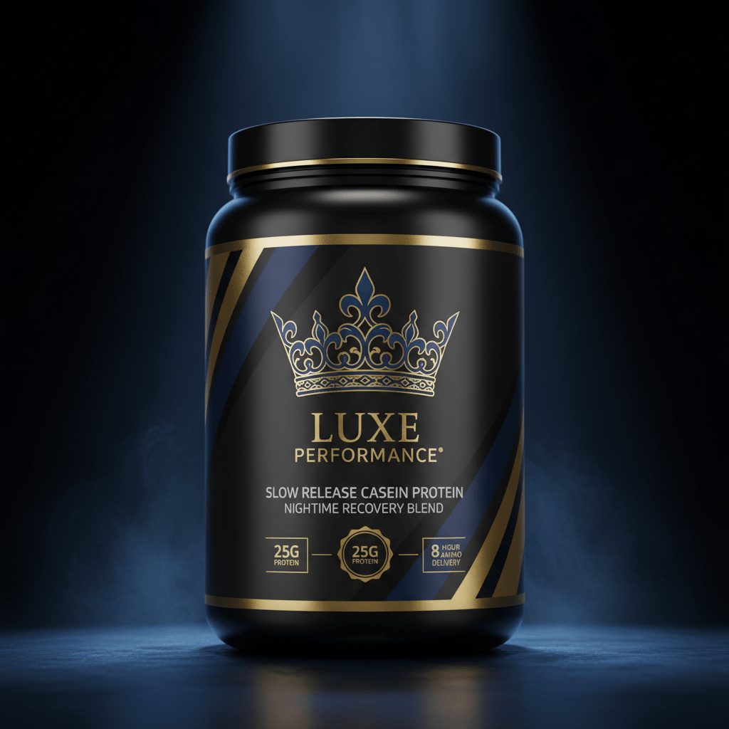 TITAN Casein Protein Midnight Crown Edition black navy gold tub
